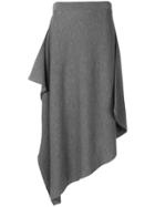 Jw Anderson Mid Grey Melange Asymmetric Skirt