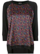 Ultràchic Contrast Sleeve Top - Black
