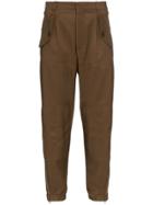 Chloé Cargo Trousers With Tapered Hem - Brown