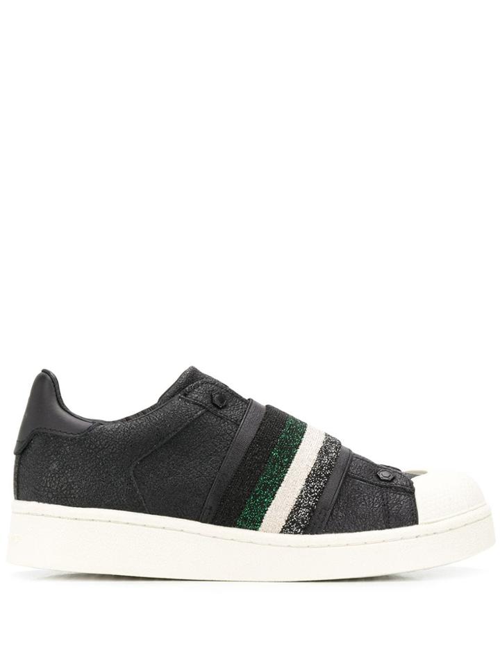 Moa Master Of Arts Multicolor Elastic Band Sneakers - Black