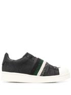 Moa Master Of Arts Multicolor Elastic Band Sneakers - Black