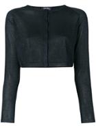 's Max Mara Cropped Lurex Cardigan - Blue
