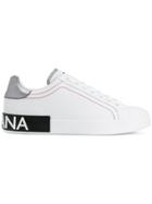 Dolce & Gabbana Logo Heel Sneakers - White