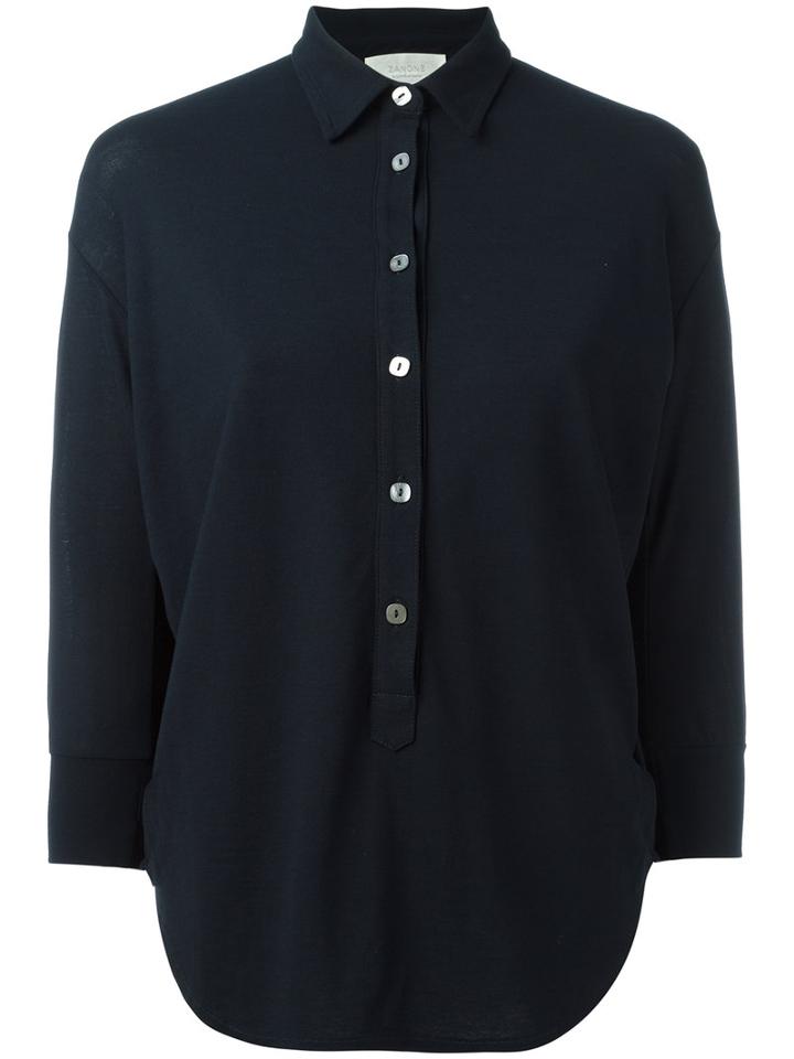 Zanone Classic Shirt, Women's, Size: 44, Blue, Cotton