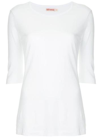 Organic By John Patrick Longline Round Neck Top - White