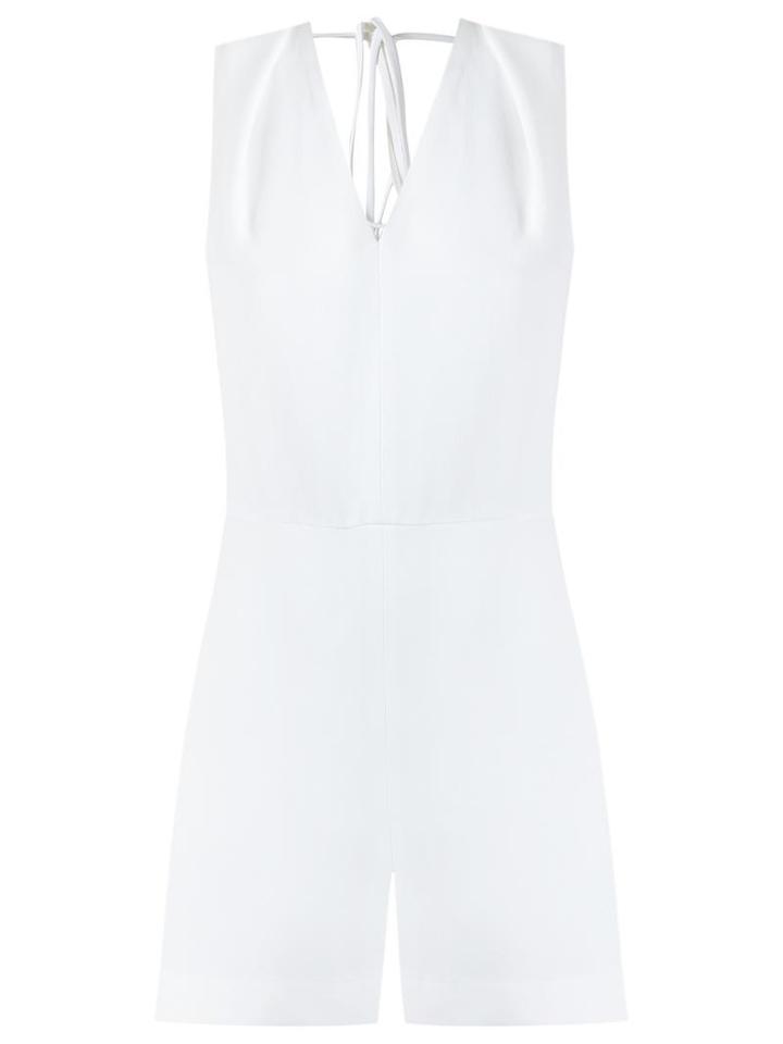 Andrea Marques V-neck Playsuit, Women's, Size: 38, White, Viscose/acetate