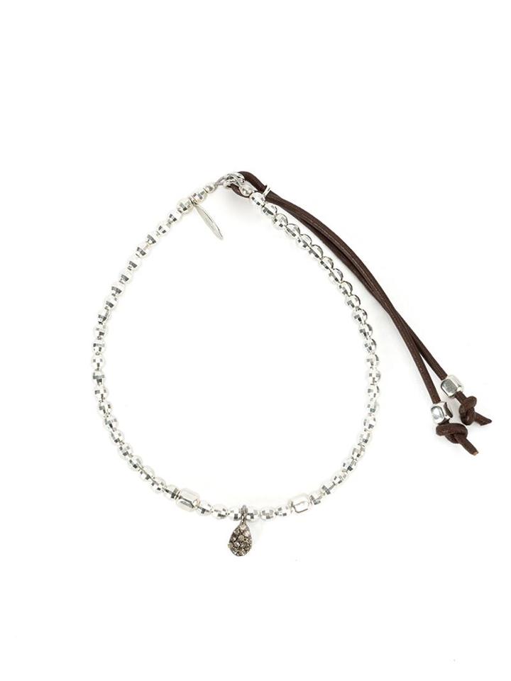 Catherine Michiels Beaded Bracelet, Adult Unisex, Grey