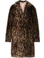 Nº21 Oversized Leopard Print Coat - Brown