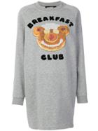Jeremy Scott Breakfast Club Sweatshirt Dress - Grey