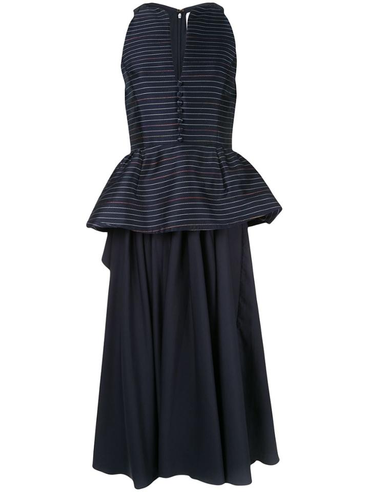 Rosie Assoulin Long Peplum Dress - Blue
