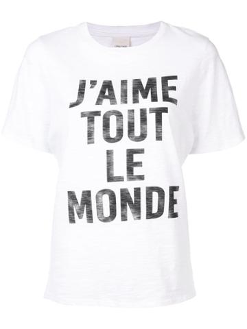 Cinq A Sept 'j'aime Tout Le Monde' T-shirt - White