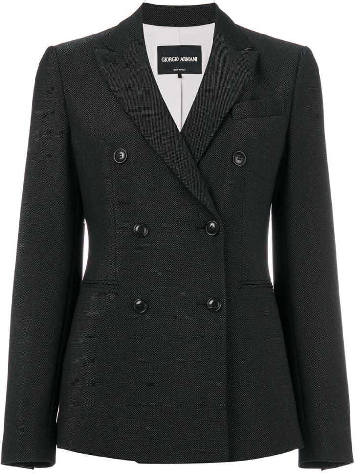 Giorgio Armani Double-breasted Blazer - Black