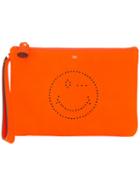 Anya Hindmarch - Clutch Bag - Women - Leather - One Size, Women's, Yellow/orange, Leather