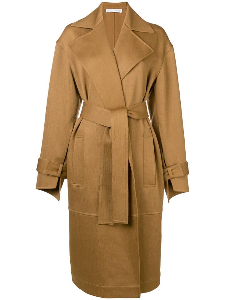 Victoria Beckham Open Front Coat - Brown