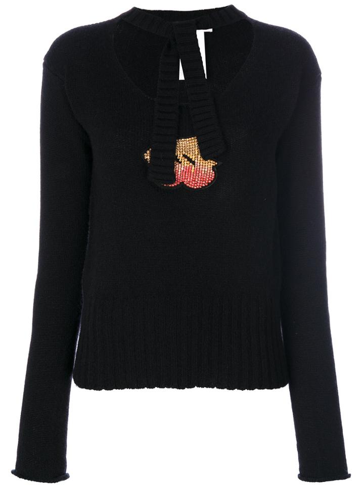 Philosophy Di Lorenzo Serafini Embellished Cherries Jumper - Black
