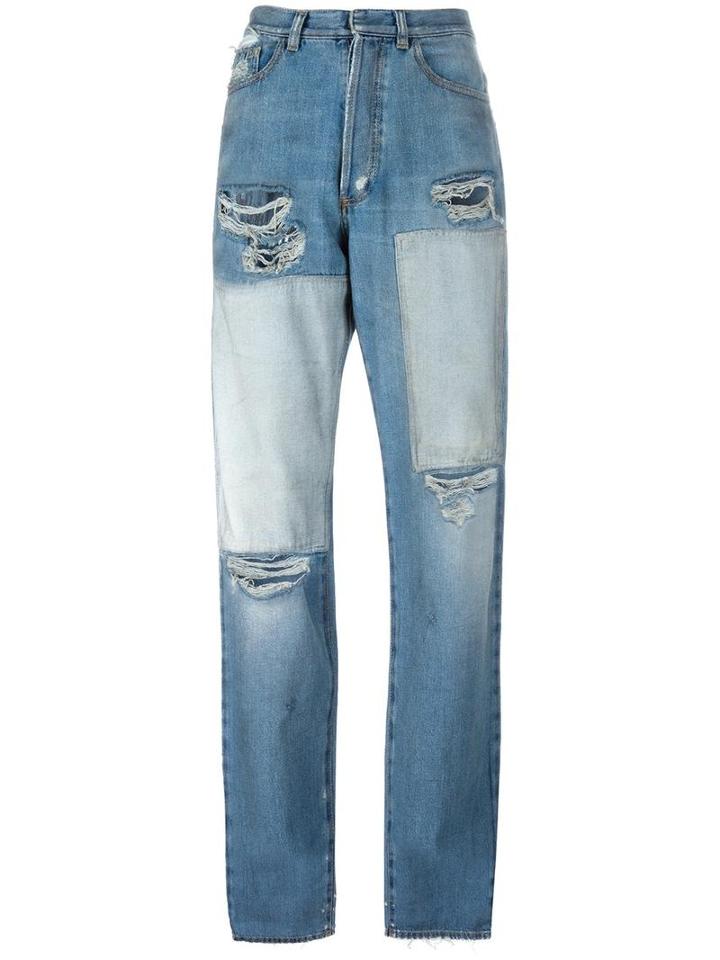 Faith Connexion Ripped Boyfriend Jeans, Women's, Size: 26, Blue, Cotton