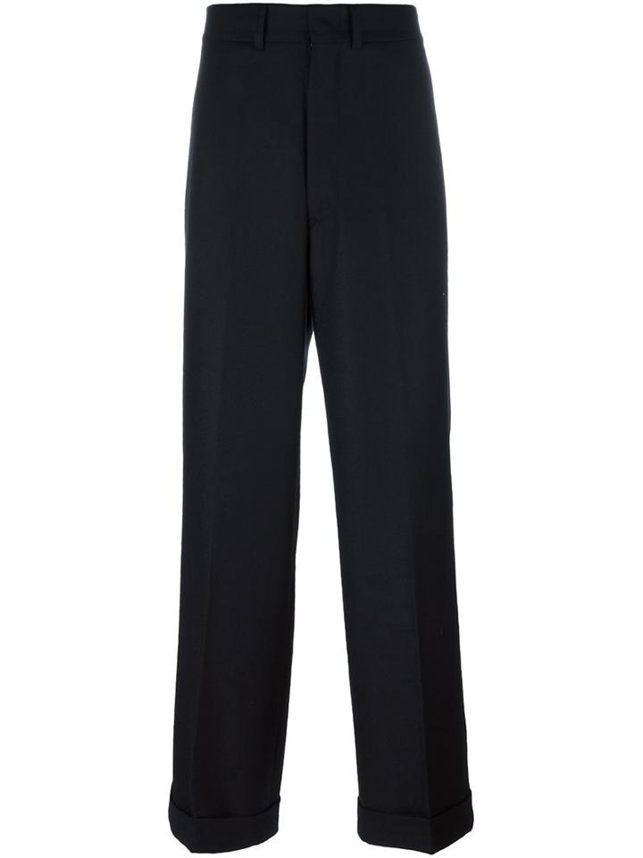 Junya Watanabe Comme Des Garçons Man Regular Leg Trousers, Men's, Size: Medium, Black, Wool