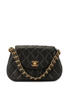 Chanel Pre-owned 1997 Diamond Quilted Cc Shoulder Bag - Black