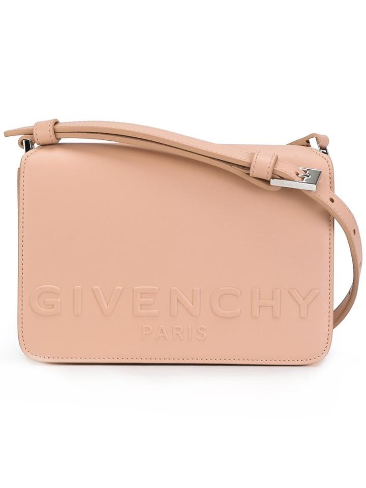 Givenchy Logo Embossed Crossbody Bag, Women's, Pink/purple