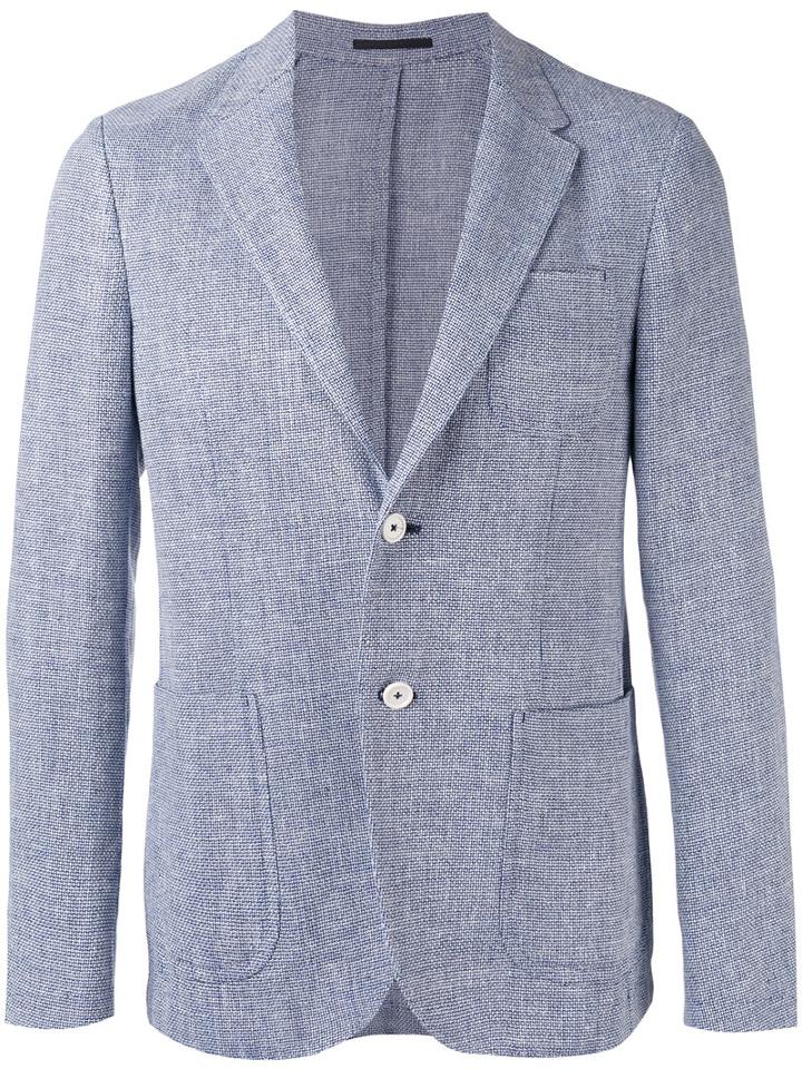 Z Zegna - Notched Lapel Blazer - Men - Cotton/linen/flax/polyester - 48, White, Cotton/linen/flax/polyester