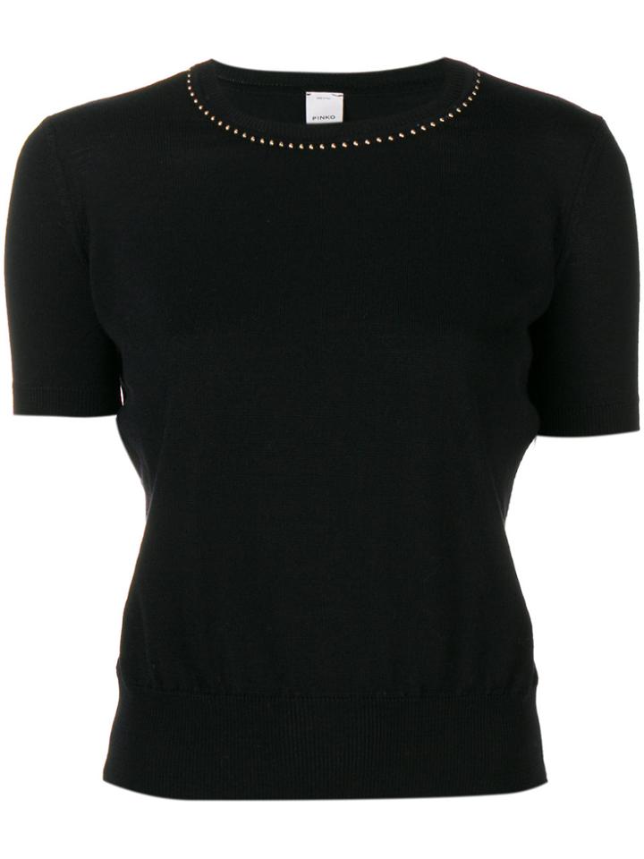Pinko Short Sleeve Sweater - Black