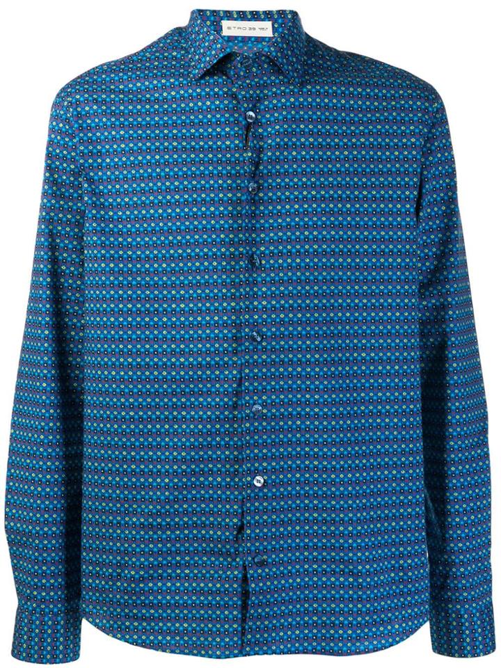 Etro Geometric-print Shirt - Blue