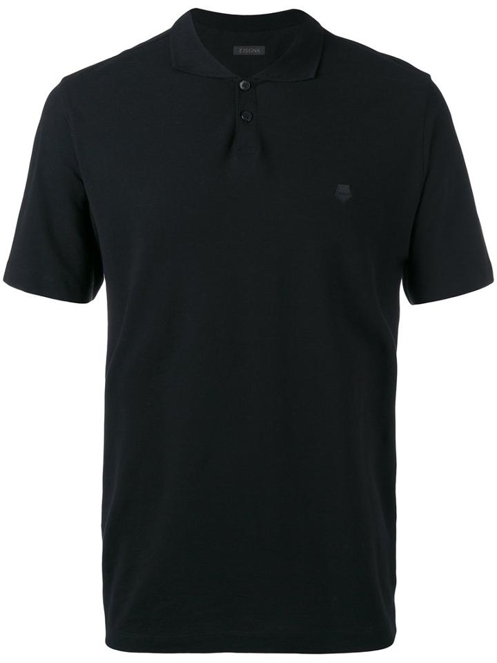 Z Zegna - Short Sleeve Polo Shirt - Men - Cotton - S, Black, Cotton