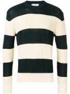 Ami Paris Striped Sweater - White