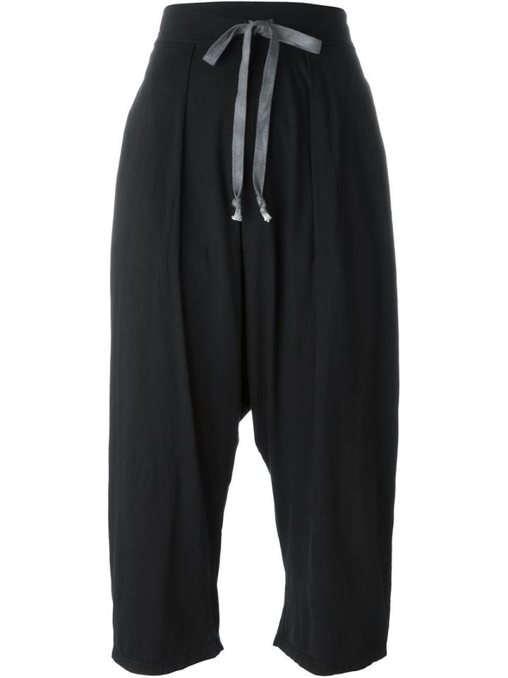 Lost & Found Ria Dunn Drop-crotch Cropped Trousers, Women's, Size: Xs, Black, Cotton