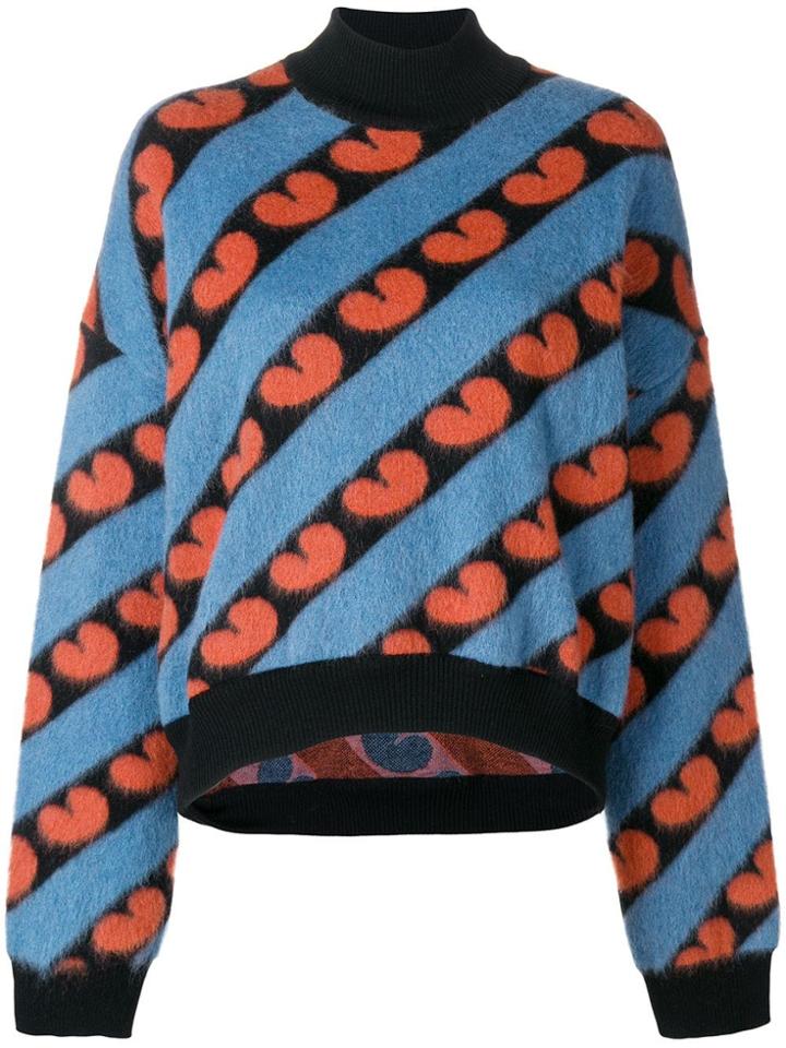 Marni Heart Striped Jumper - Blue