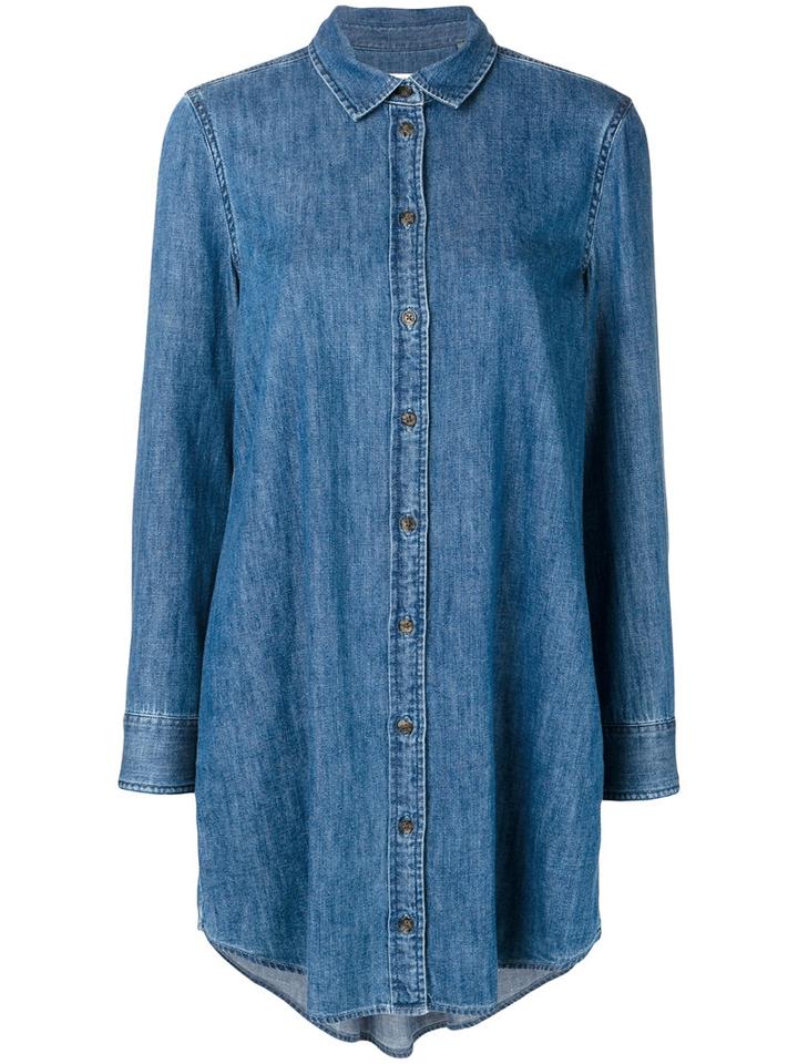 Equipment - Denim Shirt Dress - Women - Cotton - S, Blue, Cotton