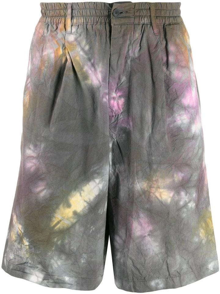 Paura Patterned Bermuda Shorts - Grey
