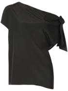 Tibi Off Shoulder Oversized T-shirt - Black