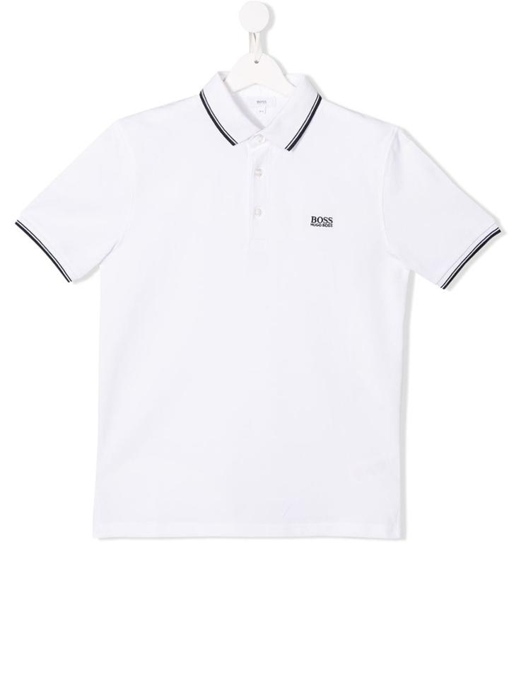 Boss Hugo Boss Teen Classic Brand Polo Shirt - White
