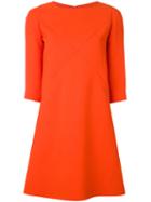 Courrèges - Short X Cut-out Dress - Women - Silk/polyester/wool - 34, Red, Silk/polyester/wool