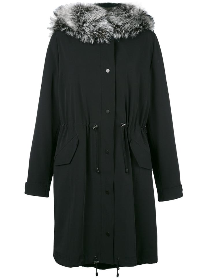 Liska Fur Trim Parka - Black