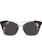 Prada Eyewear Hibiscus Square Sunglasses - Black