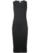 Brunello Cucinelli Ribbed Fitted Dress, Women's, Size: Medium, Grey, Silk/acetate/cashmere