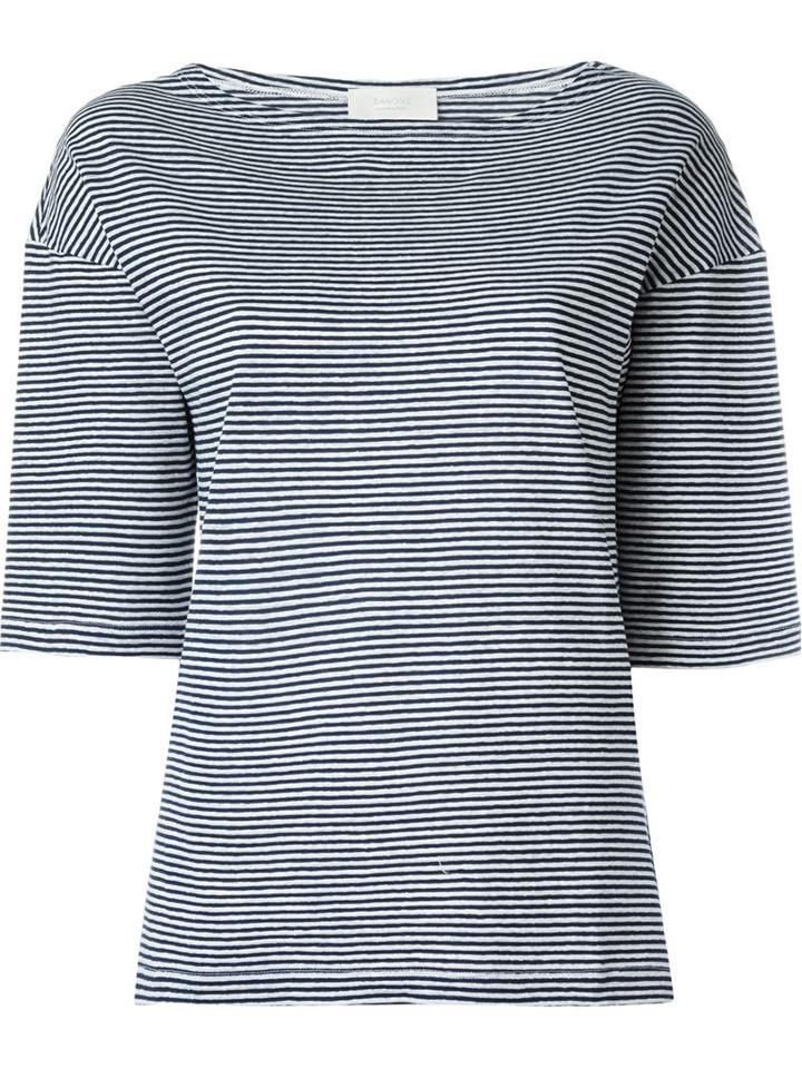 Zanone Half Sleeve Striped T-shirt