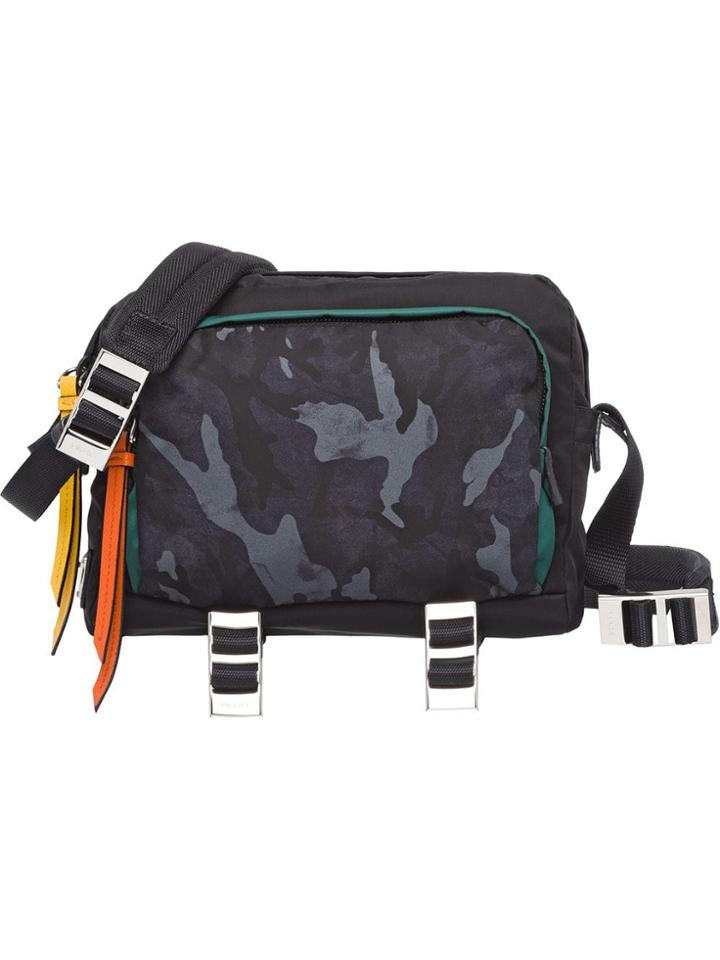 Prada Camouflage Messenger Bag - Black