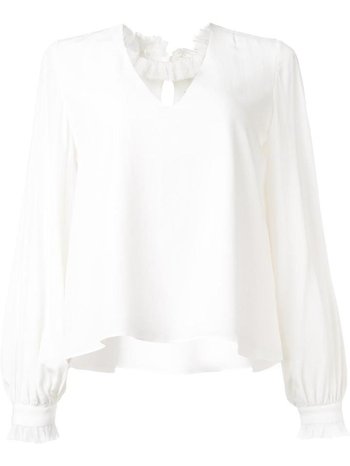 Alexis 'klein' Blouse, Women's, Size: Large, White, Silk