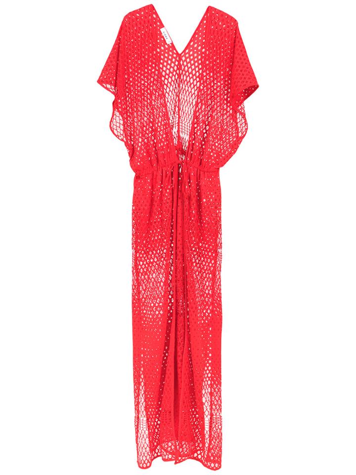 Amir Slama Knit Beach Dress - Red