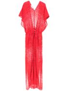 Amir Slama Knit Beach Dress - Red