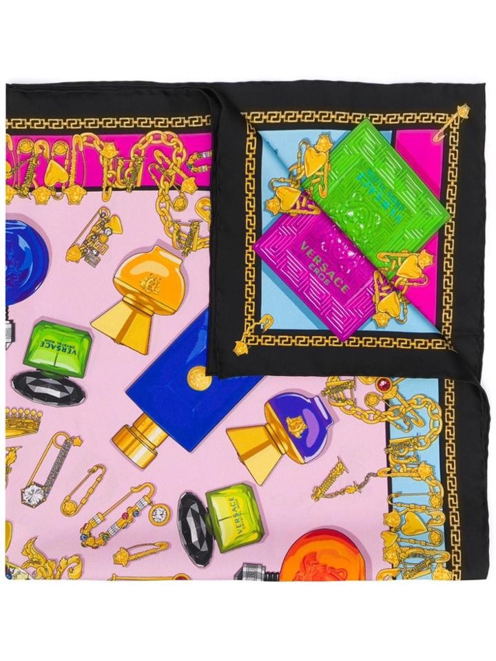 Versace Perfume Printed Scarf - Pink