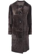 Sylvie Schimmel Lamb Fur Midi Coat, Women's, Size: 42, Brown, Nylon/spandex/elastane/viscose/lamb Fur