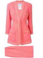 Chanel Pre-owned 1994's Long Sleeve Setup Jacket Skirt - Pink