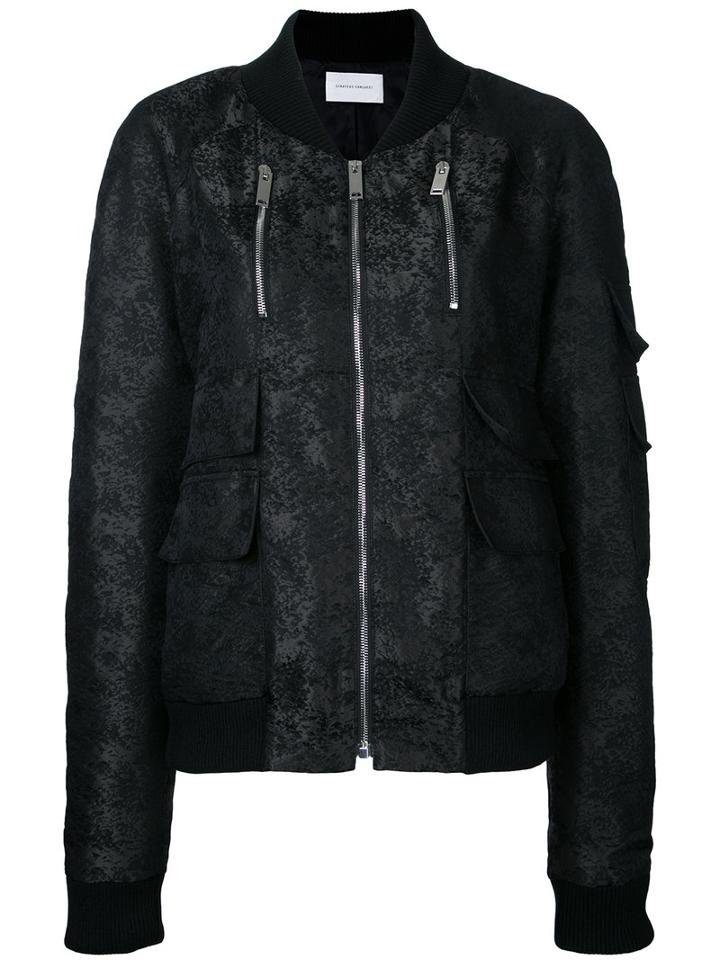 Strateas Carlucci - Multi-pockets Bomber Jacket - Women - Polyester - M, Black, Polyester
