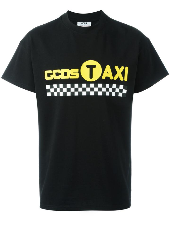 Gcds Taxi T-shirt, Men's, Size: Medium, Black, Cotton