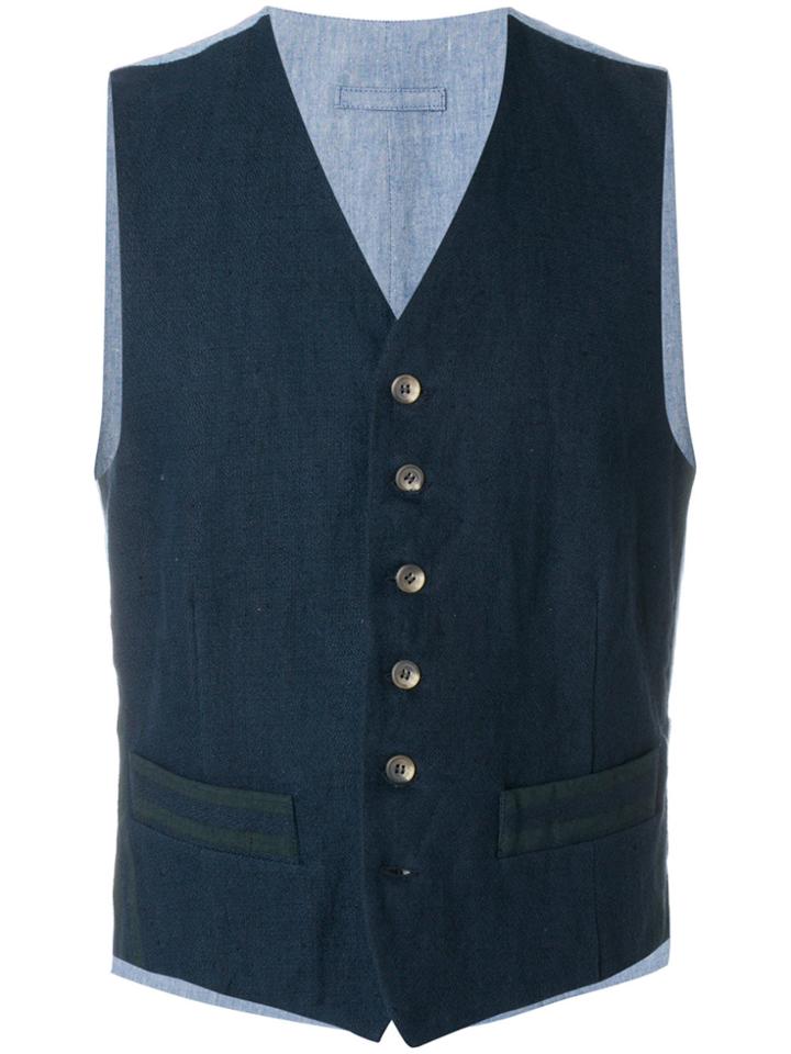 Fortela Chambray Waistcoat - Blue