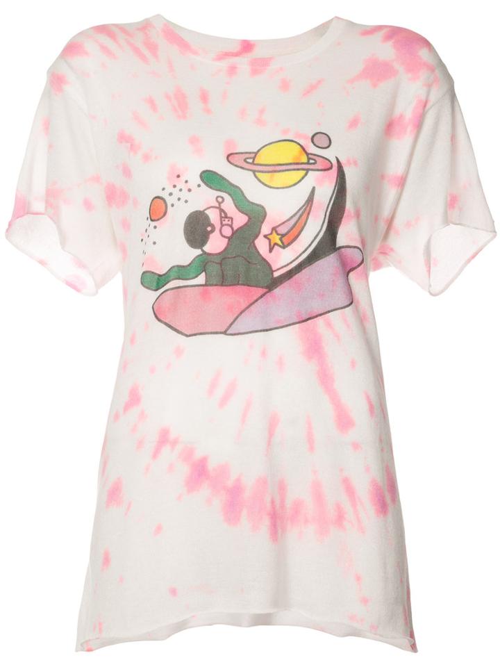 The Elder Statesman - Boat Print T-shirt - Women - Silk/cashmere - L, White, Silk/cashmere